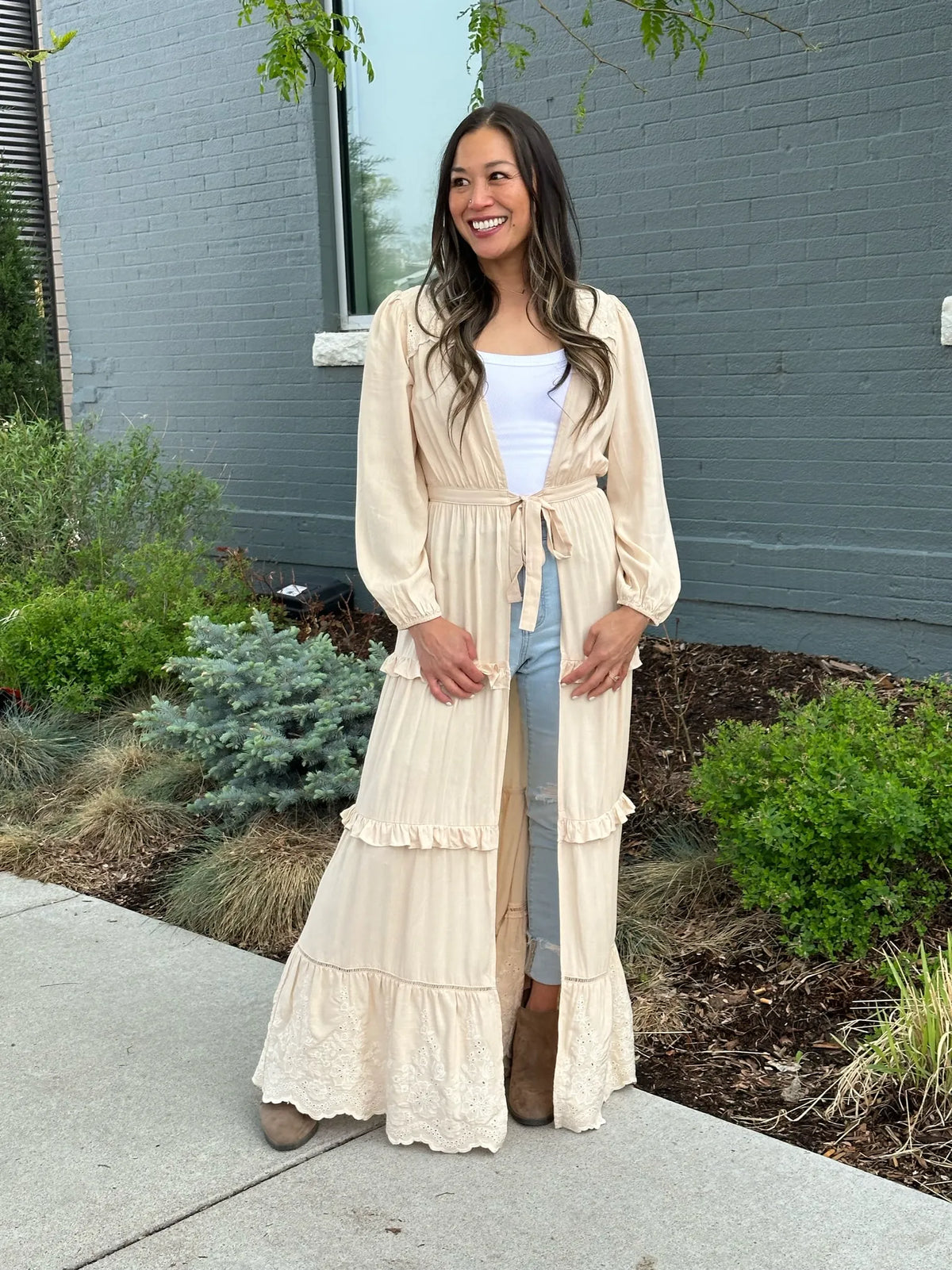 White maxi kimono sale